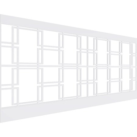 Ekena Millwork 44"H x 94 1/2"W Granby PVC Wainscot Paneling Kit WPK44X94GBY